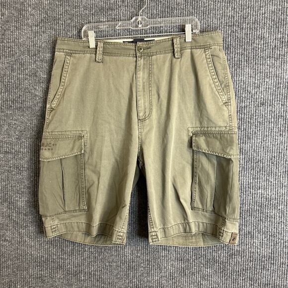 Nautica Other - Vintage Nautical Mens Cargo Shorts Size 38 Green Cotton Y2K Skater Grunge
